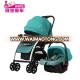 Anhui hope baby stroller factory wholesale 1 hand fold baby pram stroller with carseat