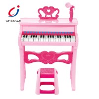 Kids educational plastic musical instrument piano 37 key toys with microphone