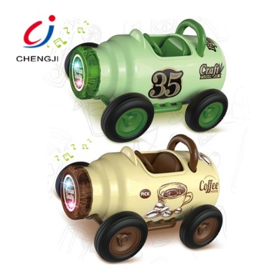 2020 Popular 1:36 Alloy Drinks Cart Diecast Pull Back Car, Metal Pull Back Toy Car With Light And Music