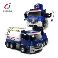 Kids plastic smart educational programming robot rc construction trucks radio control toy